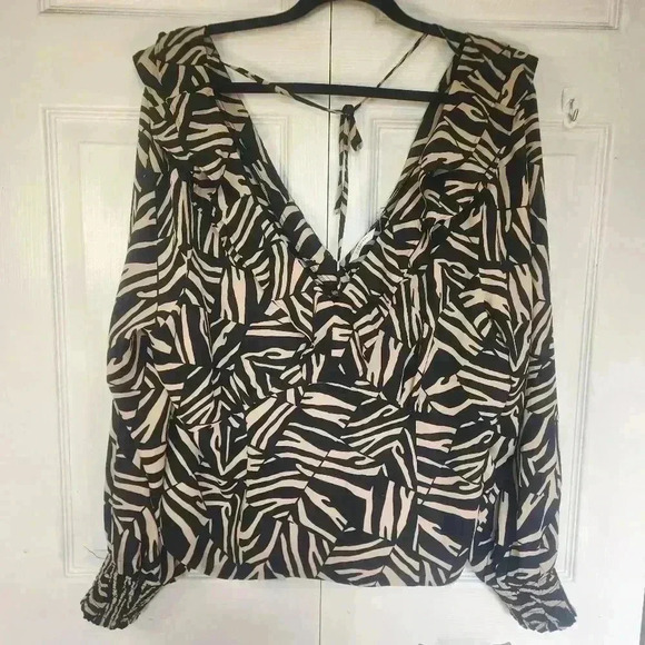 Reitmans Tops - Reitman's Signature Plus Size V-Front &  Back Polyester Ruffle Blouse Size 2x